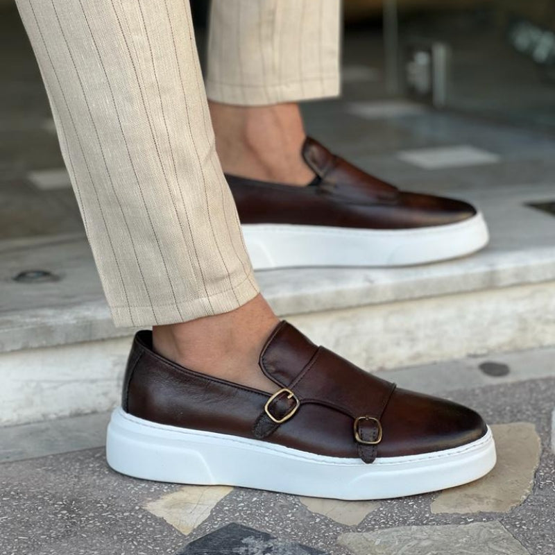 Samuel | Stilfuld Monkstrap Herresko Brun Nuvenci.dk