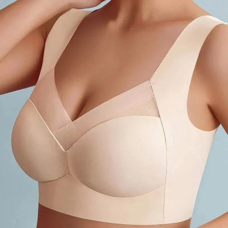 Seamly | Åndbar Sømfri Push-up Bh Beige Nuvenci.dk