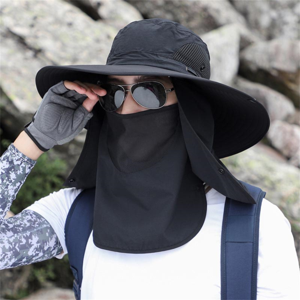 ShadeMate | Let solhat med bred skygge Sort Nuvenci.dk