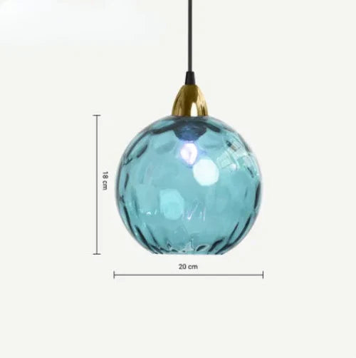 SilvaGlobe | Glas Kugle Pendelampe Himmelblå Nuvenci.dk
