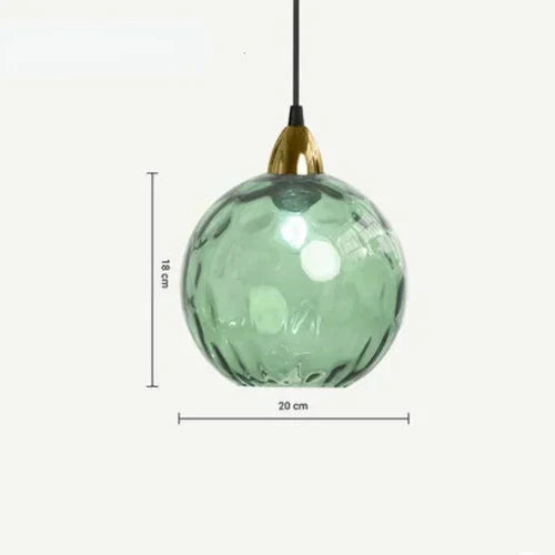 SilvaGlobe | Glas Kugle Pendelampe Lys grøn Nuvenci.dk