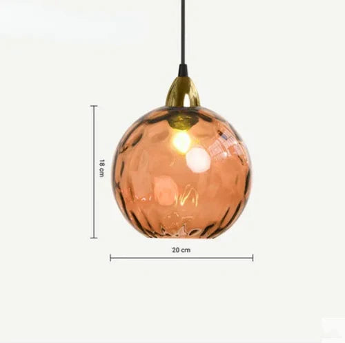 SilvaGlobe | Glas Kugle Pendelampe Orange Nuvenci.dk