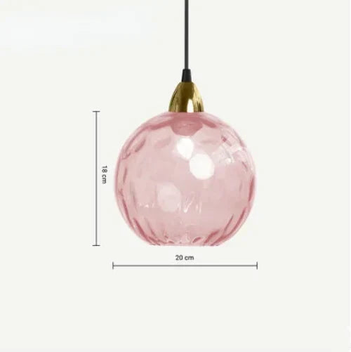 SilvaGlobe | Glas Kugle Pendelampe Rosa Nuvenci.dk