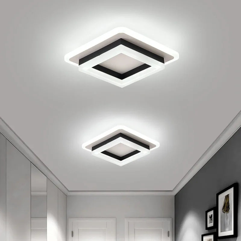 SkyLoom | Loftlampe – Minimalistisk Moderne Belysning Sort firkant Nuvenci.dk