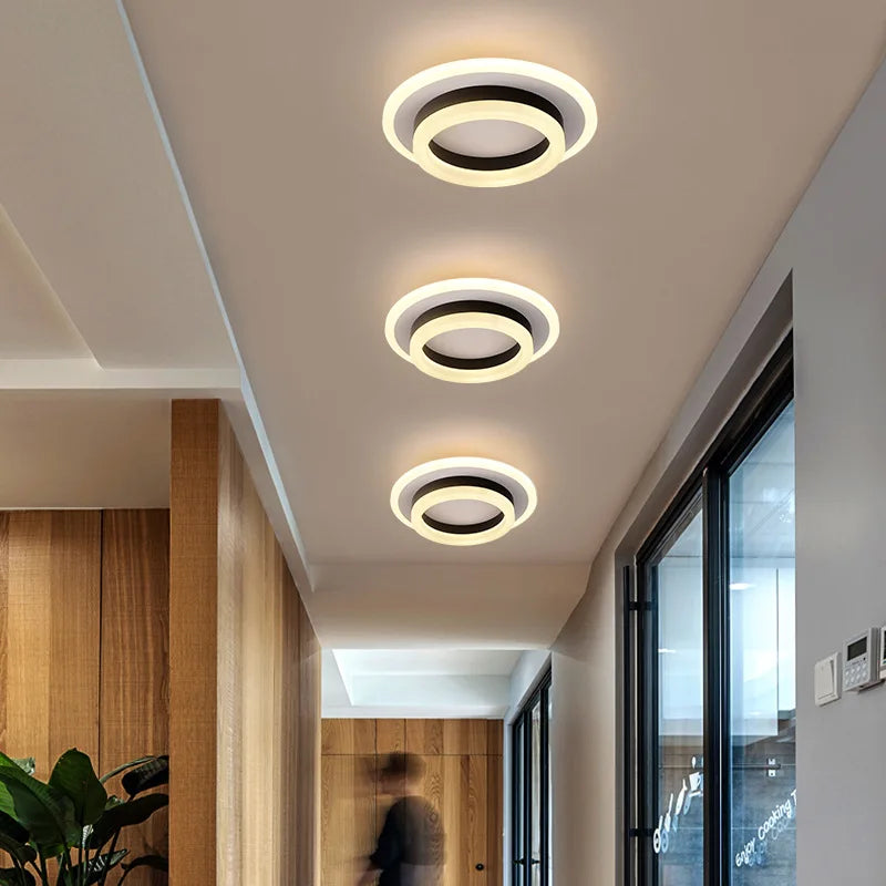 SkyLoom | Loftlampe – Minimalistisk Moderne Belysning Guld Rund Nuvenci.dk