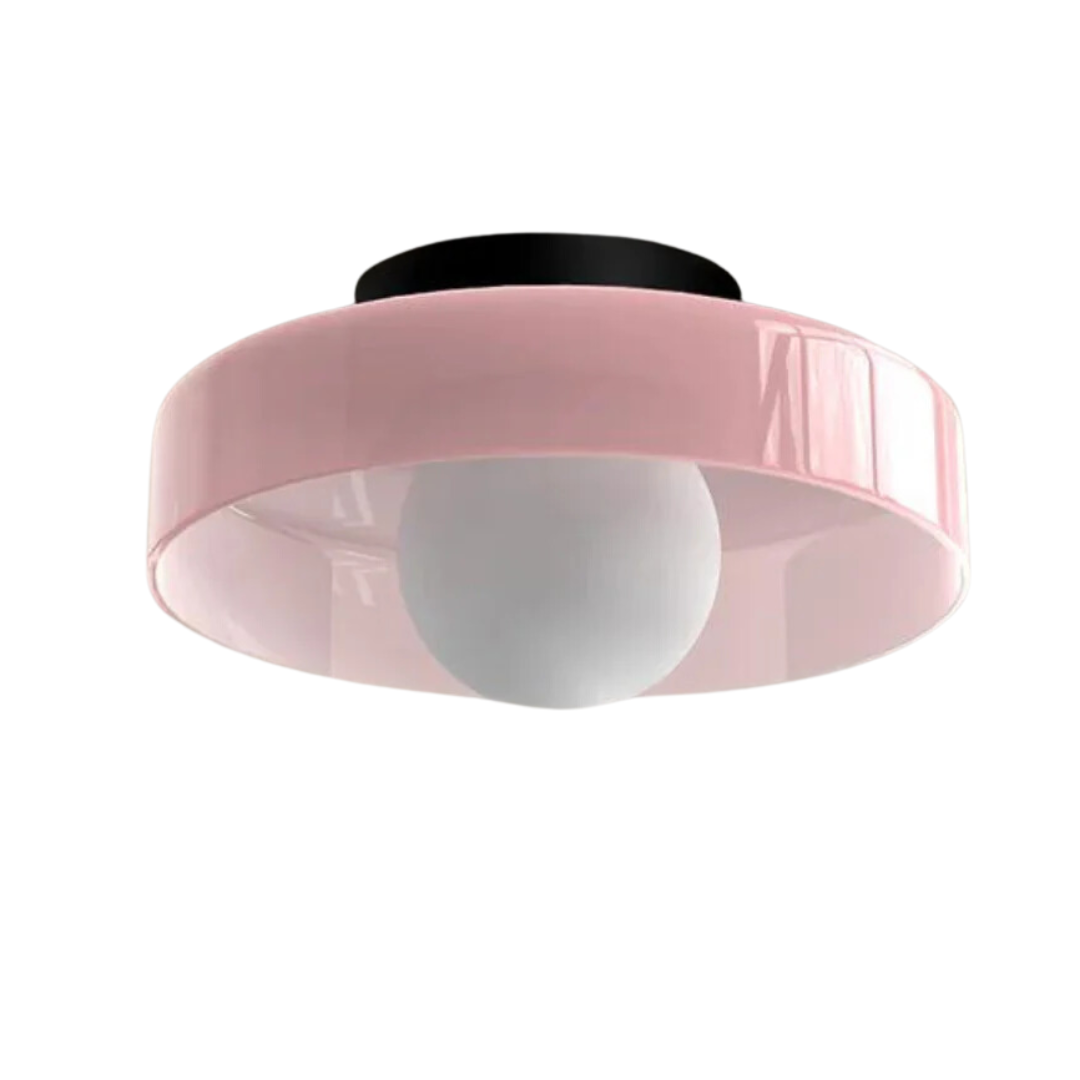 SkyLumi | Rund Loftlampe med Stilfuld Funktionalitet Rosa Nuvenci.dk