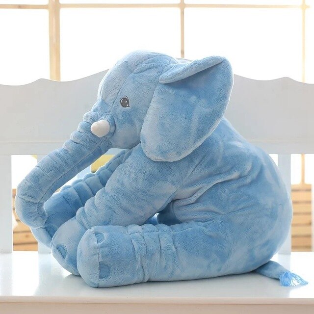 SnugBuddy | Blød elefant-krammepude til babyer 40cm Blå Nuvenci.dk
