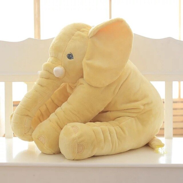 SnugBuddy | Blød elefant-krammepude til babyer 40cm Gul Nuvenci.dk