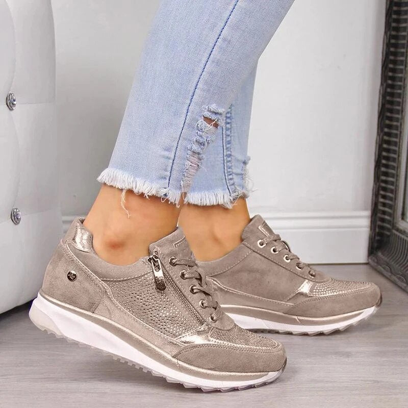 Solaya | Damesko - åndbare sko Beige Nuvenci.dk