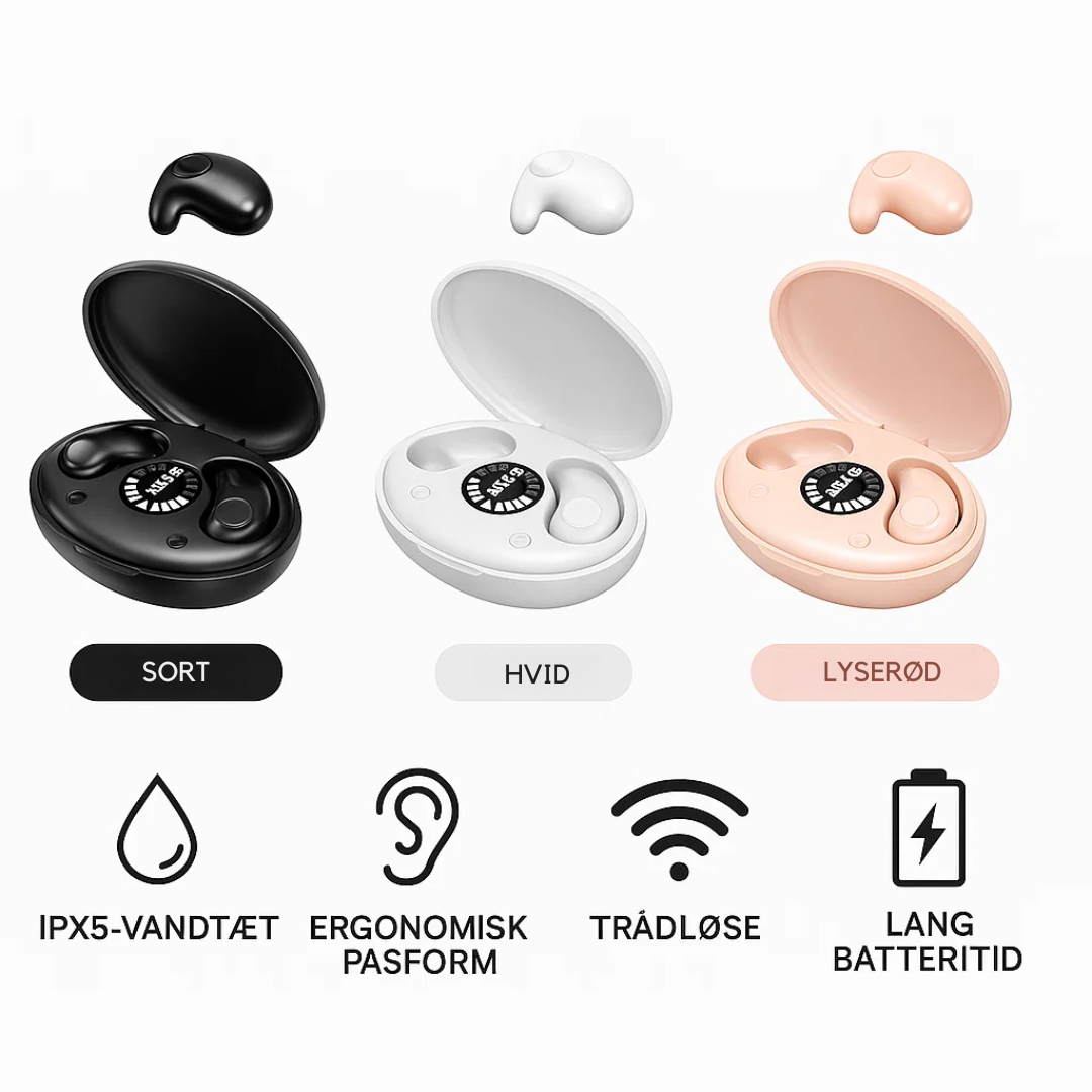 SoundWave | Usynlige Trådløse Søvn Høretelefoner Nuvenci.dk