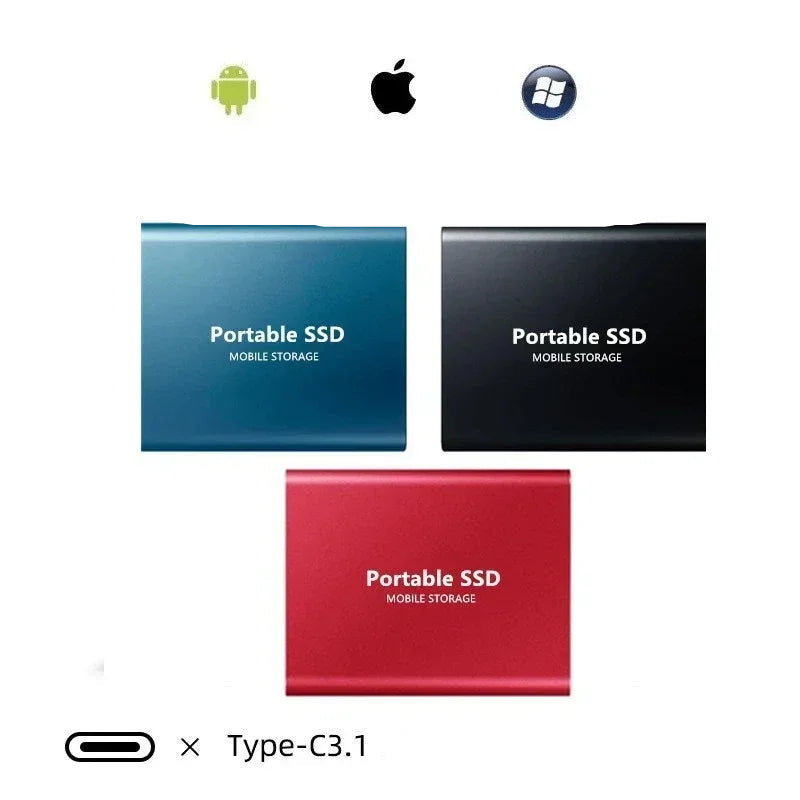 SpeedRivePro | Ekstern SSD 2TB Lagring med USB3.1 & M.2 Type-C Rød Nuvenci.dk