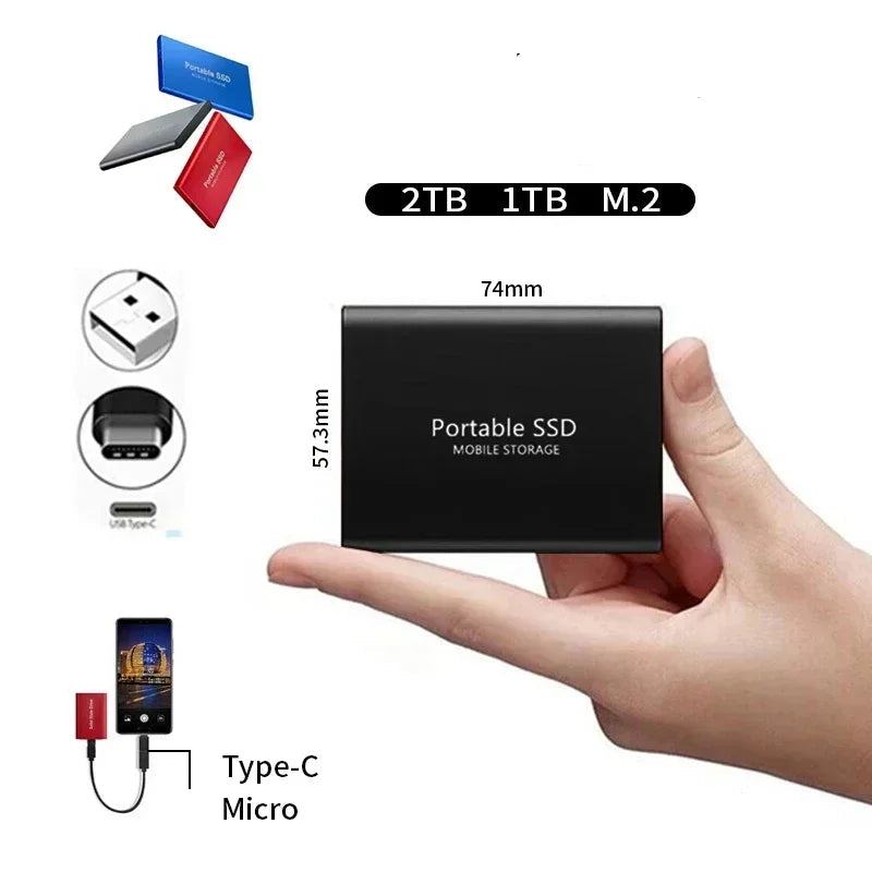 SpeedRivePro | Ekstern SSD 2TB Lagring med USB3.1 & M.2 Type-C Nuvenci.dk