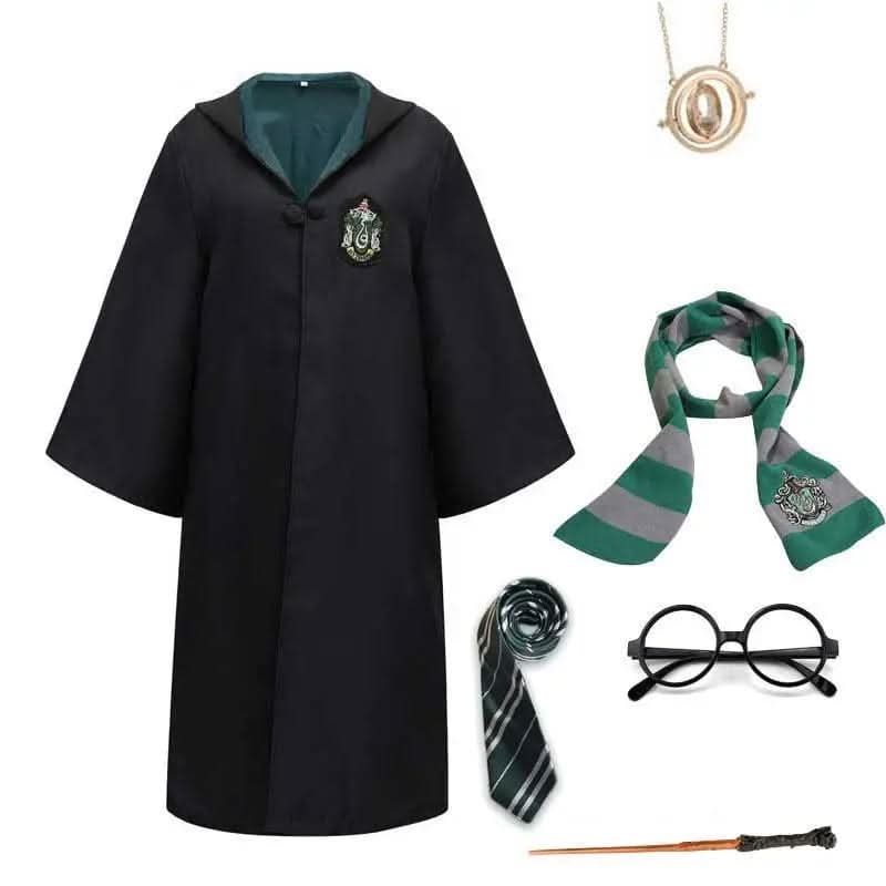 Spellweave - Komplet Skoleinspireret Kostumesæt Slytherin + Tilbehør Nuvenci.dk