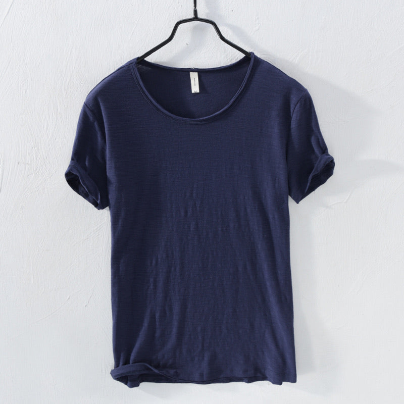 Spencer | Klassisk T-shirt til Heldags Komfort Blå Nuvenci.dk