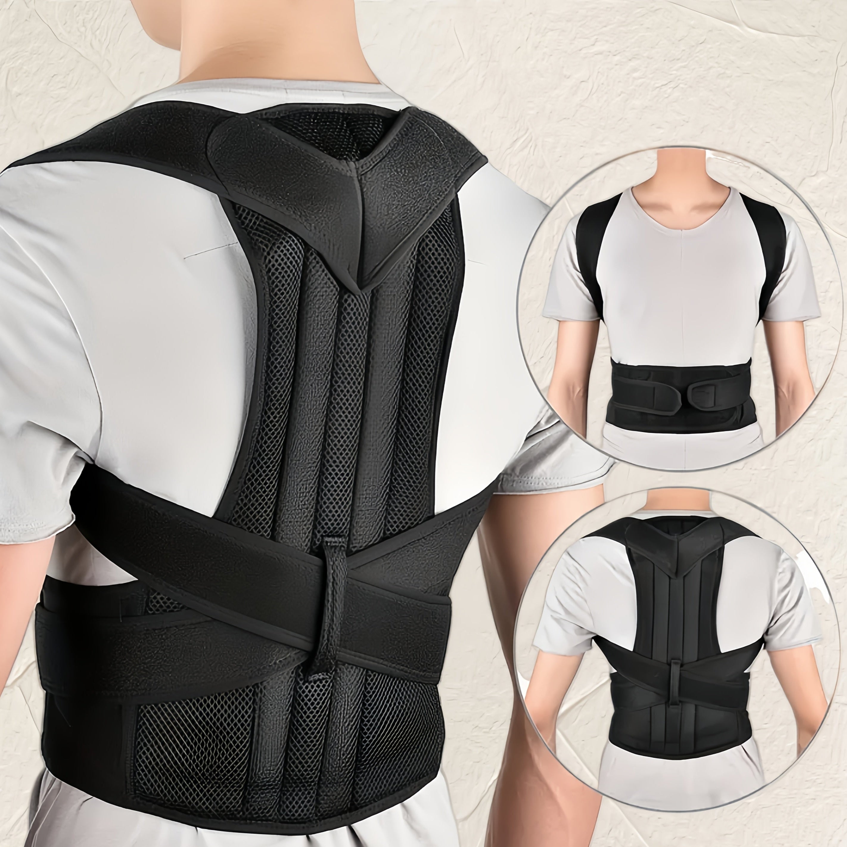 SpineShield | Unisex Rygrem for Kropsholdningskorrektion Sort Nuvenci.dk