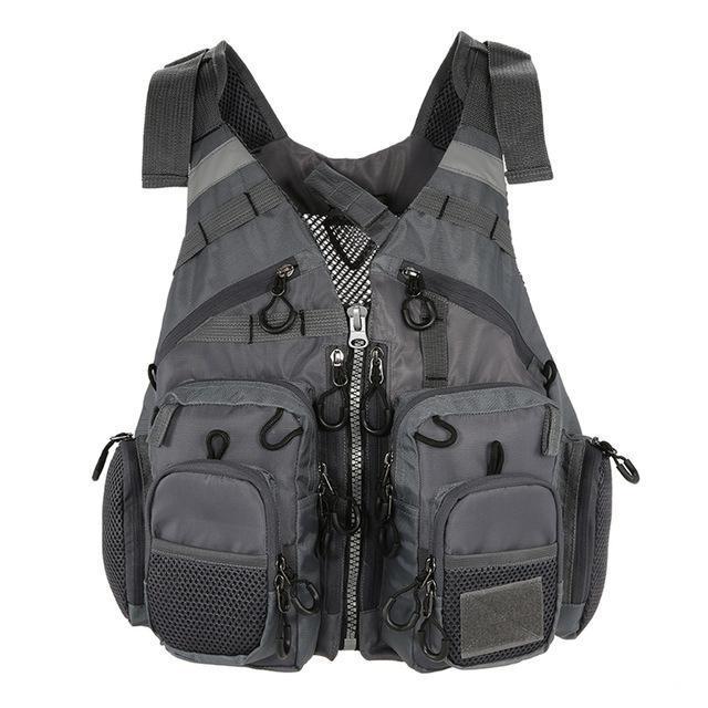StreamGuard | Fisker Vest – Høj Sikkerhed & Justerbar Pasform Grå One Size Nuvenci.dk