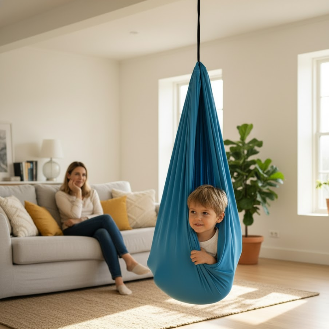 TherapySwing | Beroligende sensorisk gynge til børn og særlige behov Nuvenci.dk