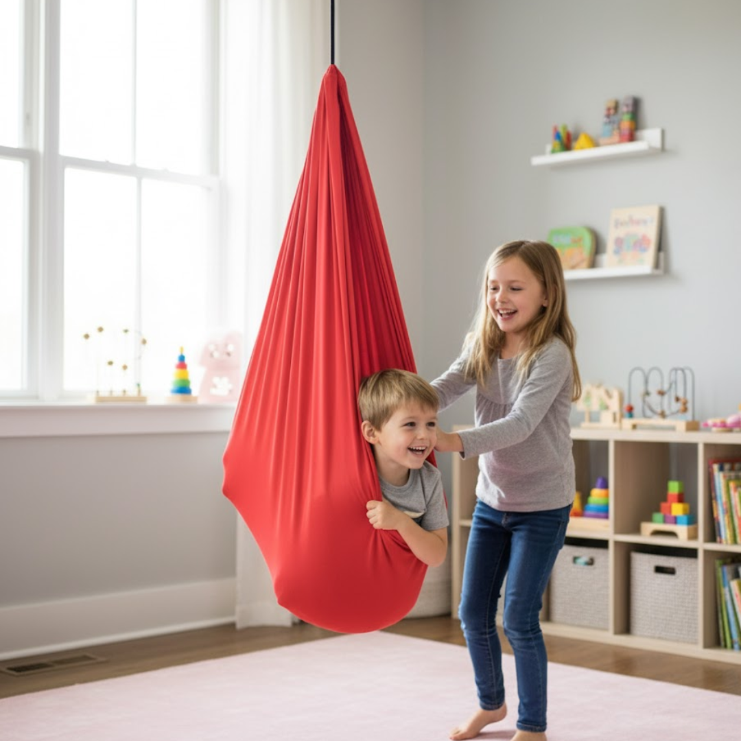 TherapySwing | Beroligende sensorisk gynge til børn og særlige behov Nuvenci.dk
