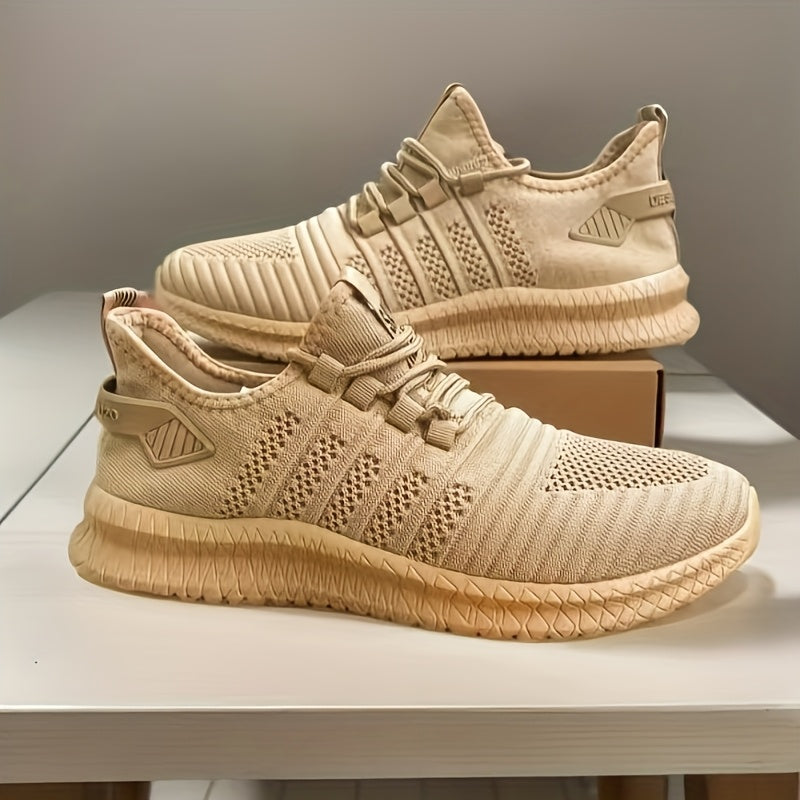 Tony | Letvægts Sportssko til Herre med Åndbart Design Beige Nuvenci.dk
