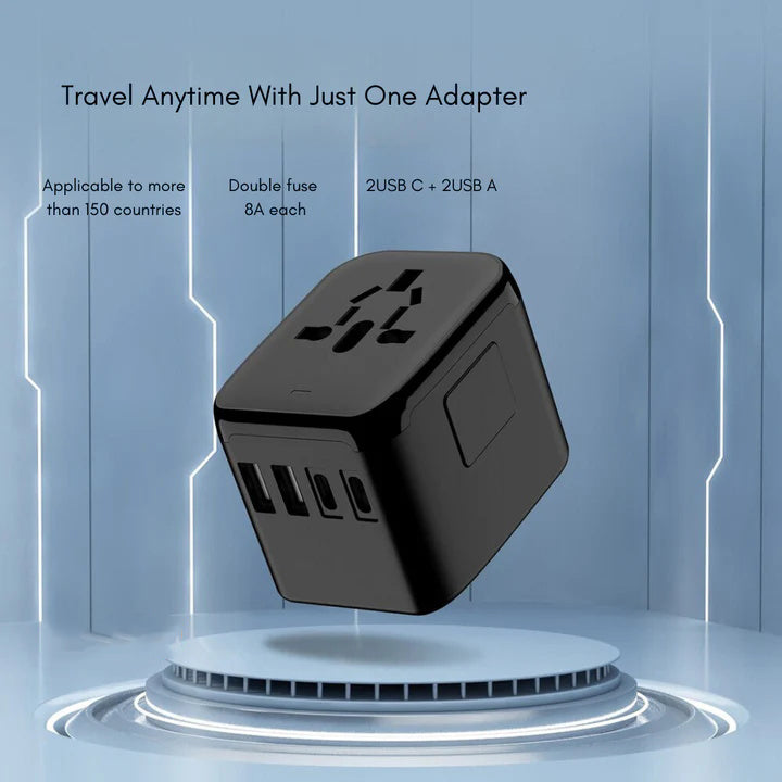 TravelMate | Rejseadapter – Universel Opladning til 5 Enheder Nuvenci.dk