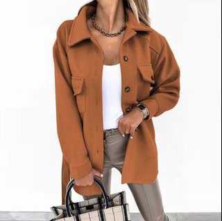 Valeria | Skjortejakke – Afslappet Elegance Brun Nuvenci.dk