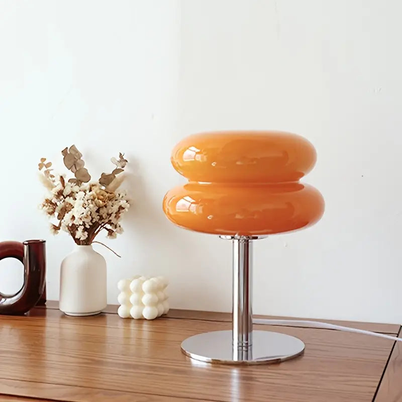 VerdaGlow | Moderne og elegant glasbordlampe Orange Nuvenci.dk
