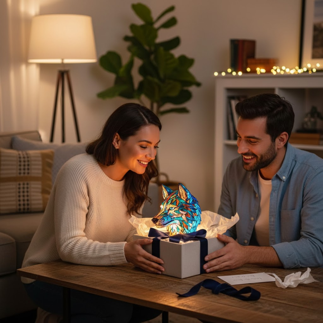 VitraGlow | Kunstlampe mit Tiermotiven aus Buntglas Nuvenci.dk