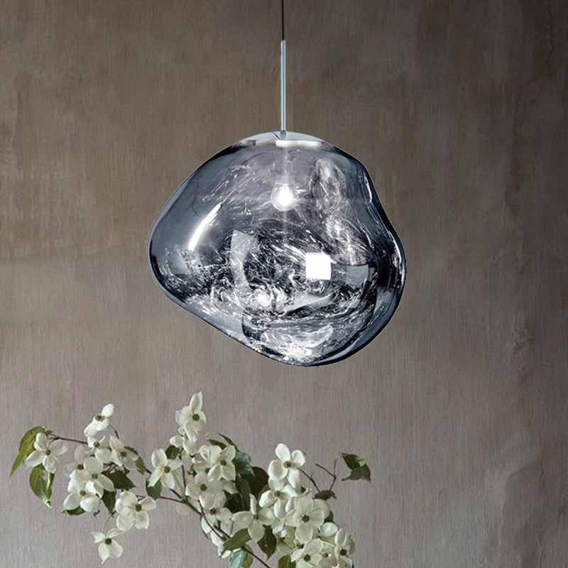 VivaDome | Pendellampe med metal & glas for luksuriøs elegance Sølv Nuvenci.dk
