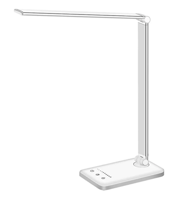 VivaLight | Lysende LED-skrivebordslampe med USB-funktion Hvid Nuvenci.dk