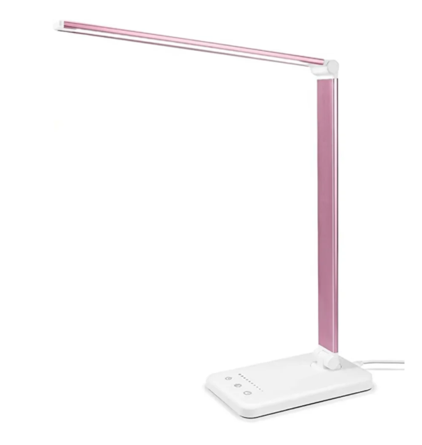 VivaLight | Lysende LED-skrivebordslampe med USB-funktion Rosa Nuvenci.dk