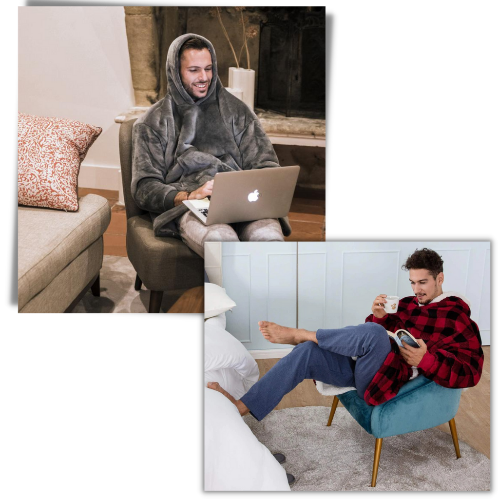 WarmWrap | Hyggelig Oversize Tæppe-Hoodie Nuvenci.dk