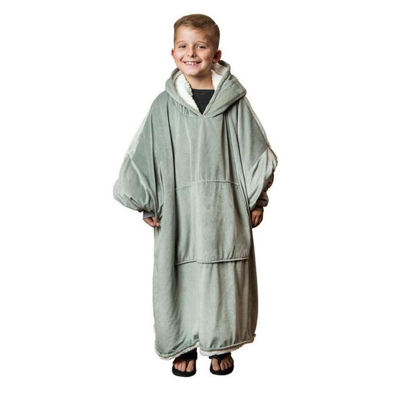 WarmWrap | Hyggelig Oversize Tæppe-Hoodie Grå Nuvenci.dk