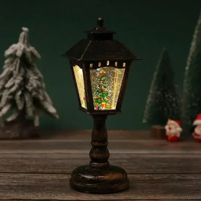 WinterGlow | Julelanterne – Hyggelig Belysning og Sneeffekt Sort Nuvenci.dk