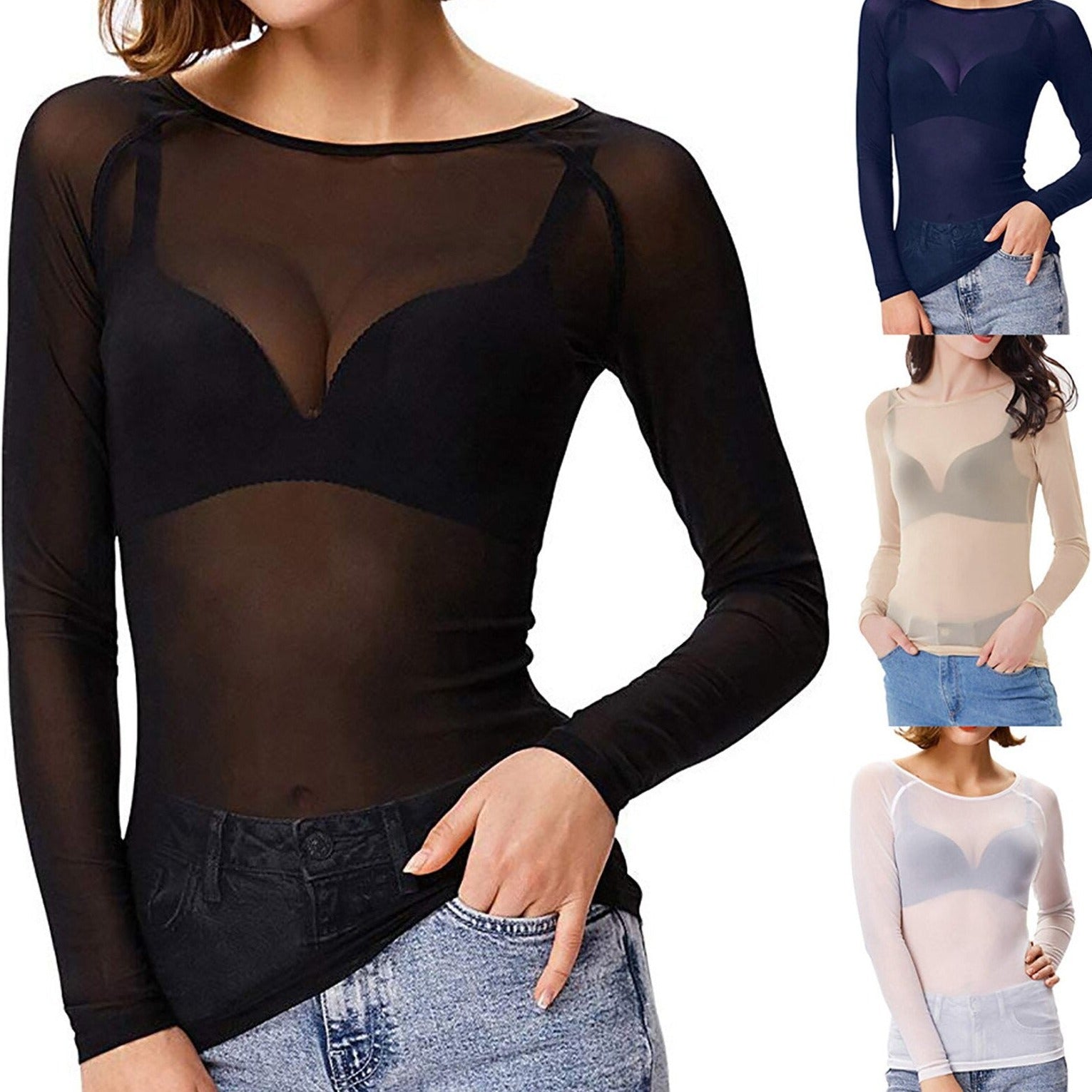 Adriana | Langærmet Bluse – Sofistikeret Look og Komfort