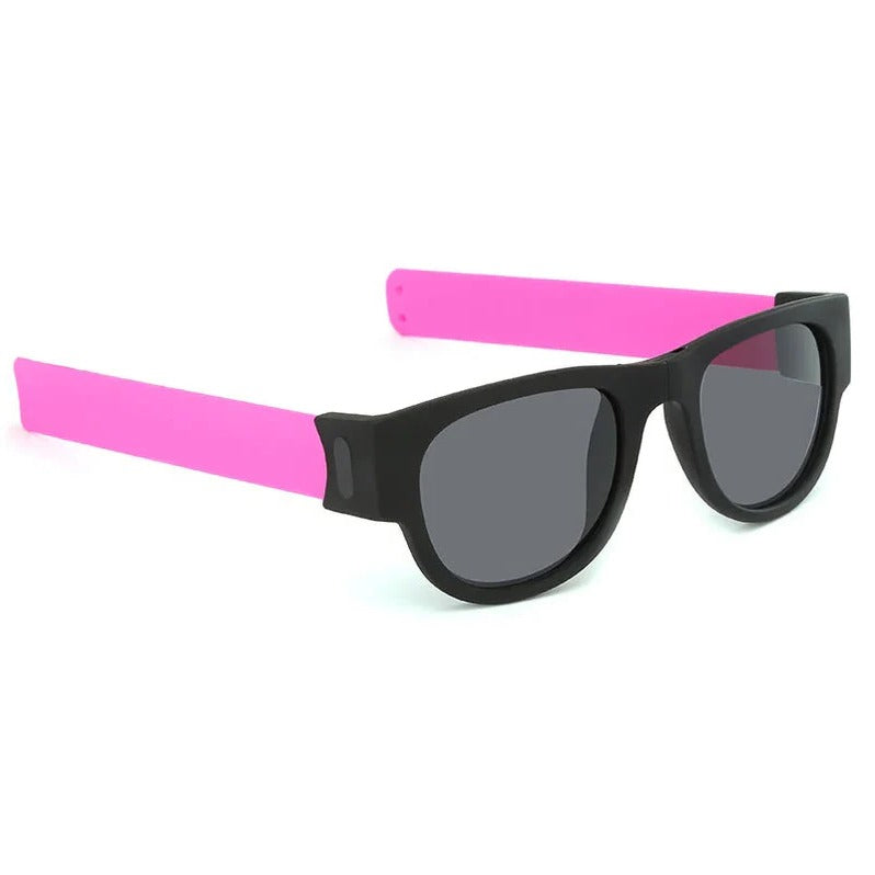 WrapShade | Sammenfoldelig Solbrille Pink Polariseret Nuvenci.dk
