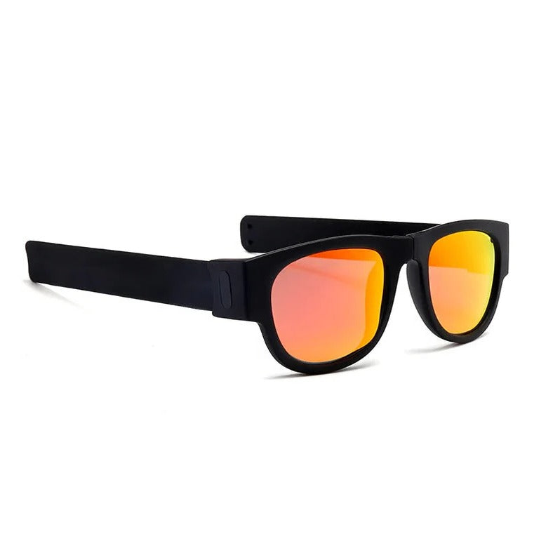 WrapShade | Sammenfoldelig Solbrille Sort Orange Nuvenci.dk
