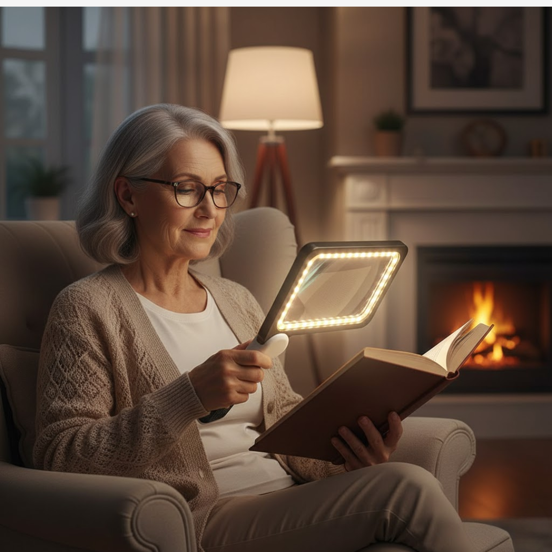 ZoomLight | Forstørrelsesglas – Klart Lys til Læsning og Hobby Nuvenci.dk
