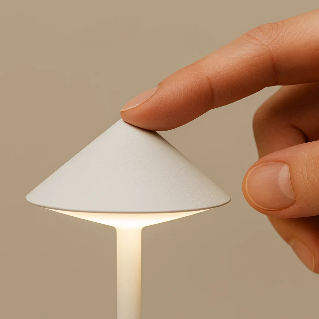 ClarityGlow | Trådløs Bordlampe Dæmpbart Lys & Vandtæt Design