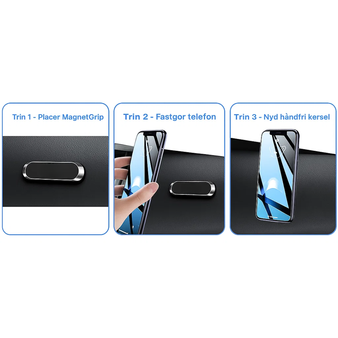 MagnetGrip | Magnetisk Telefonholder uden Montering