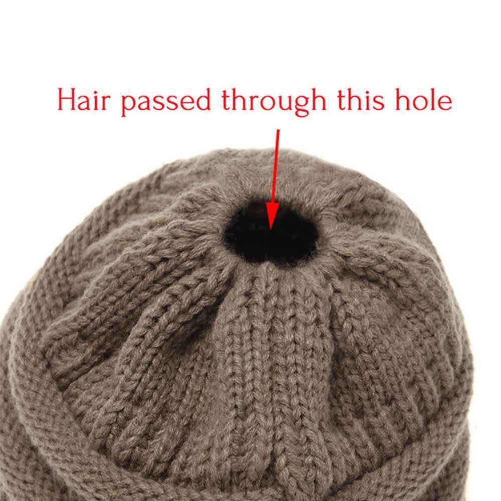 Natalie | Beanie – Vinterhue med Stil og Fri Hestehale