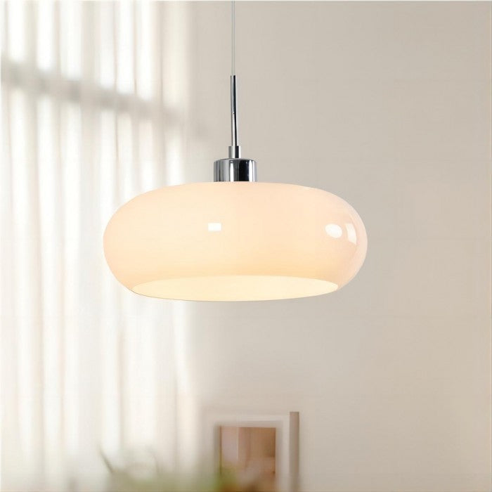 FormaGlow | Vintage Bauhaus Pendellampe med formet glasskærm