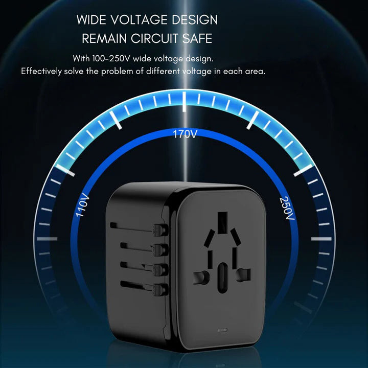 TravelMate | Rejseadapter – Universel Opladning til 5 Enheder