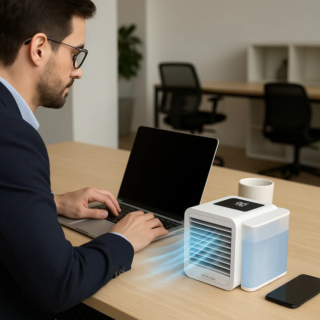 MicroCool | Mini-Klimaanlæg Bærbar Fordampningskøler med 1000ml Vandtank