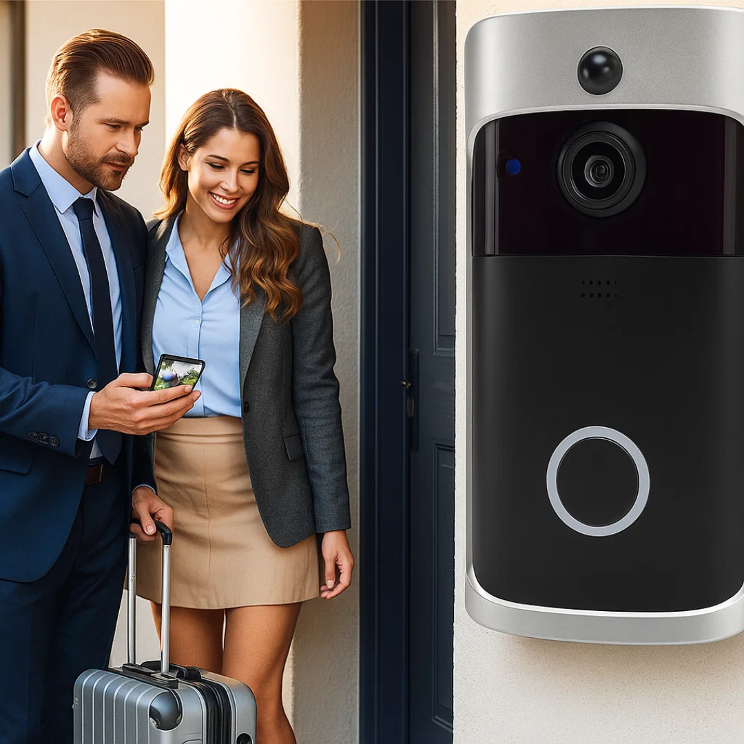 LuxGuard | Trådløs Video-Dørklokke med Batteri for ultimativ sikkerhed