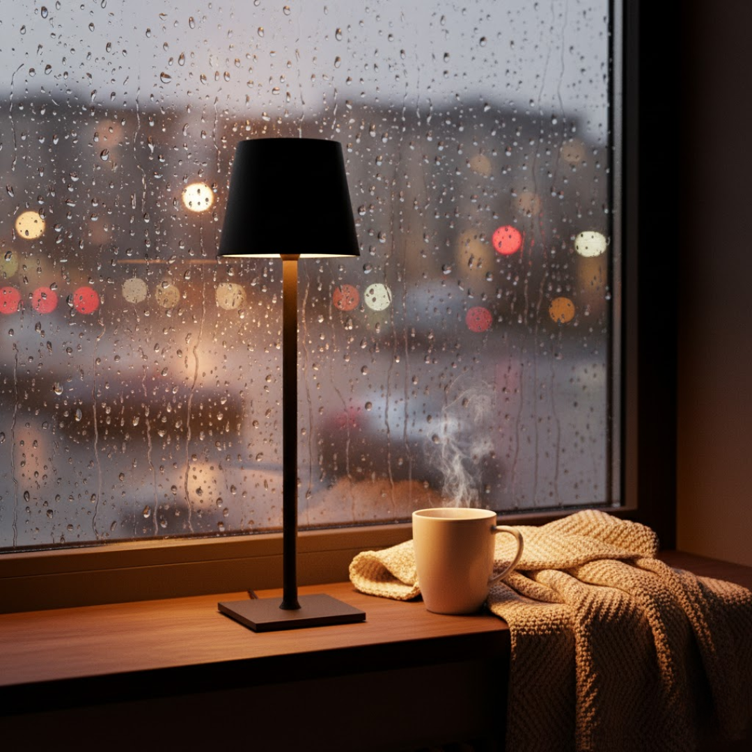 EternoLight | Bezdrátová Stolní Lampa – Pohodové Osvětlení pro Domov a Zahradu