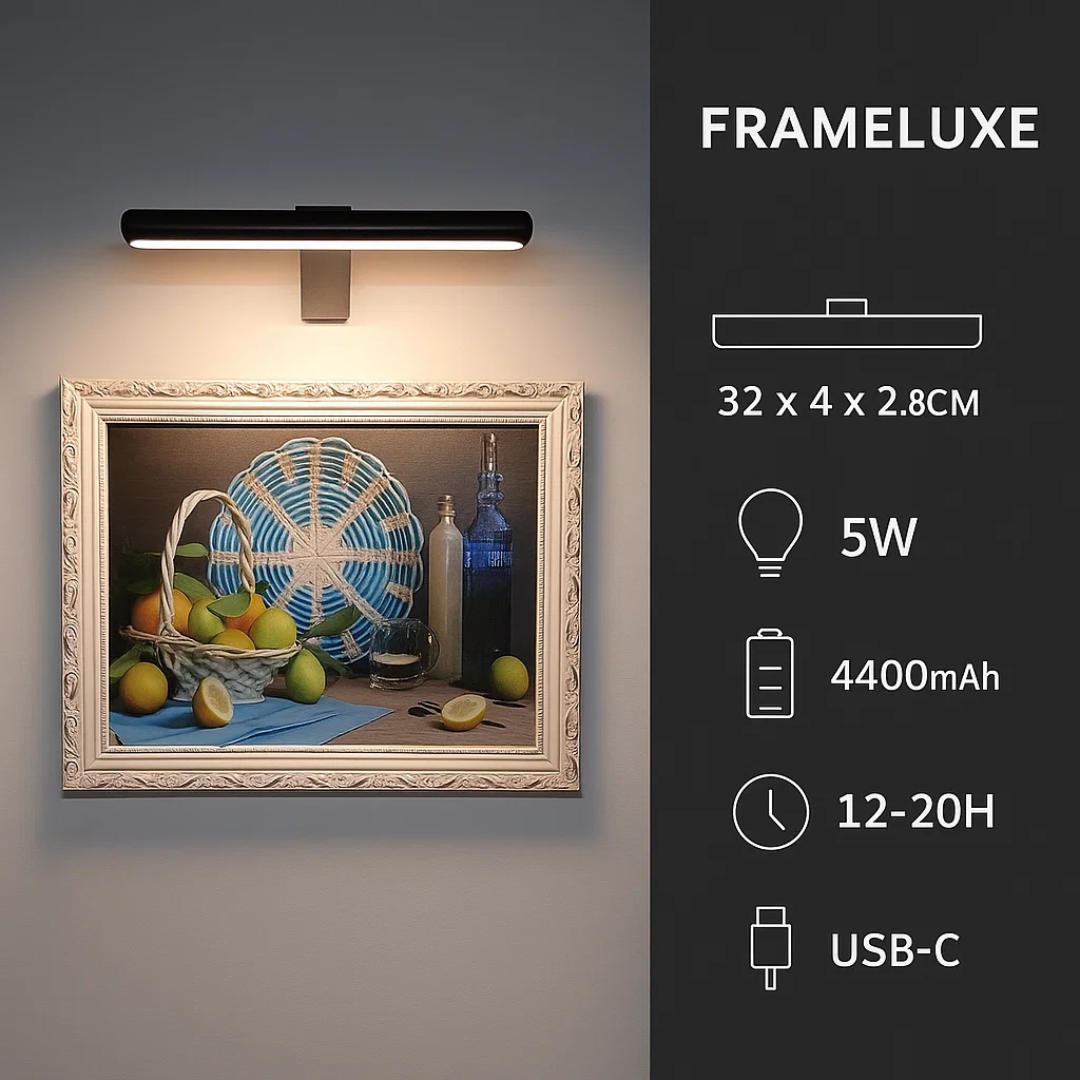 FrameLuxe | Trådløs billedbelysning til elegant kunstbelysning