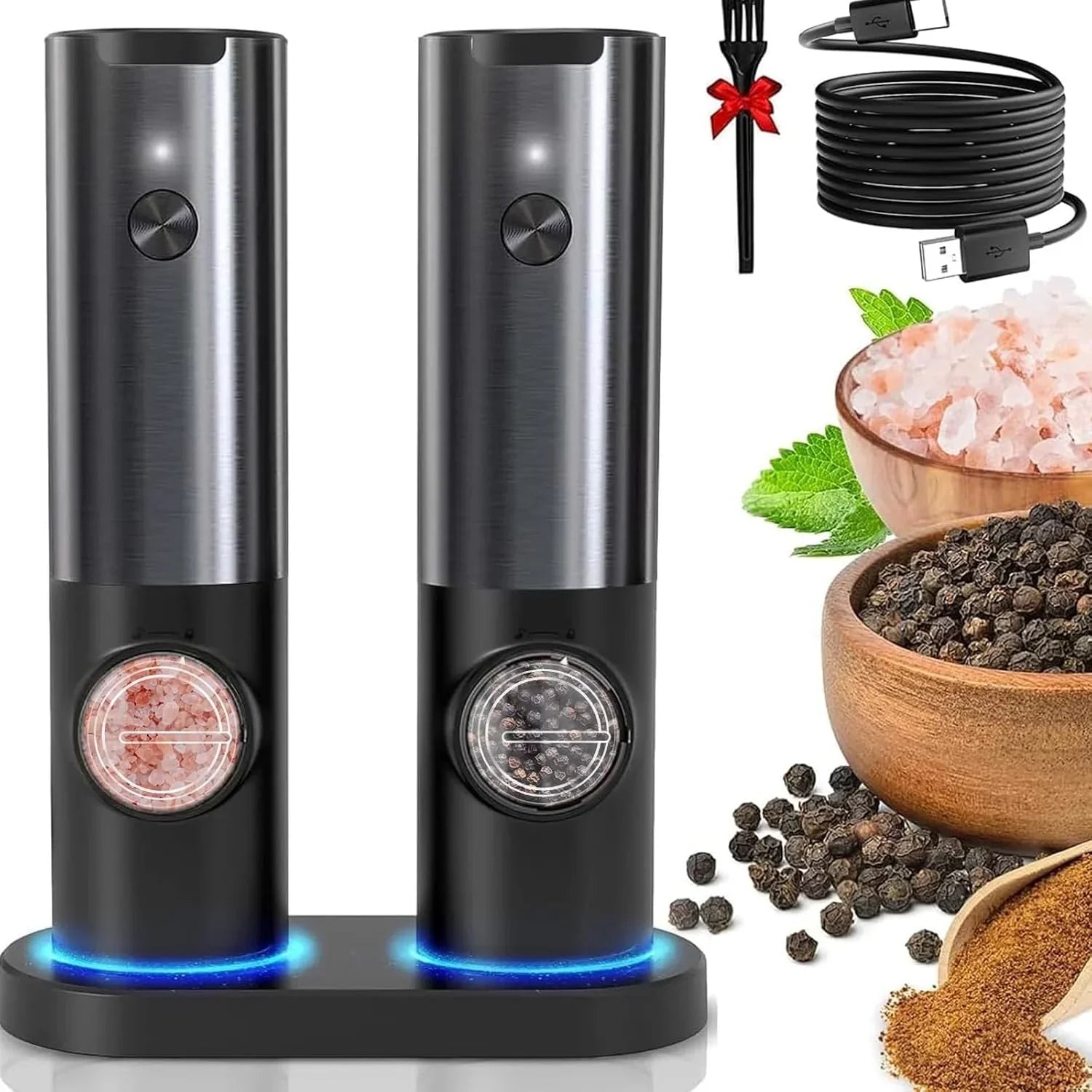 SpiceOne | Elektrisk Mølle med Batteri & LED-Lys