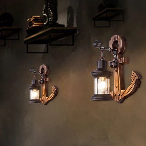 MarineGlow | Anker Lavet af Træ LED-Lampe