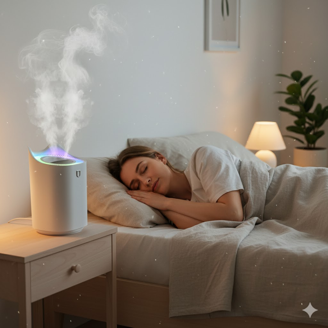 AeroMist | Ultrasonisk Luftfugter – Frisk Luft og Bedre Søvn