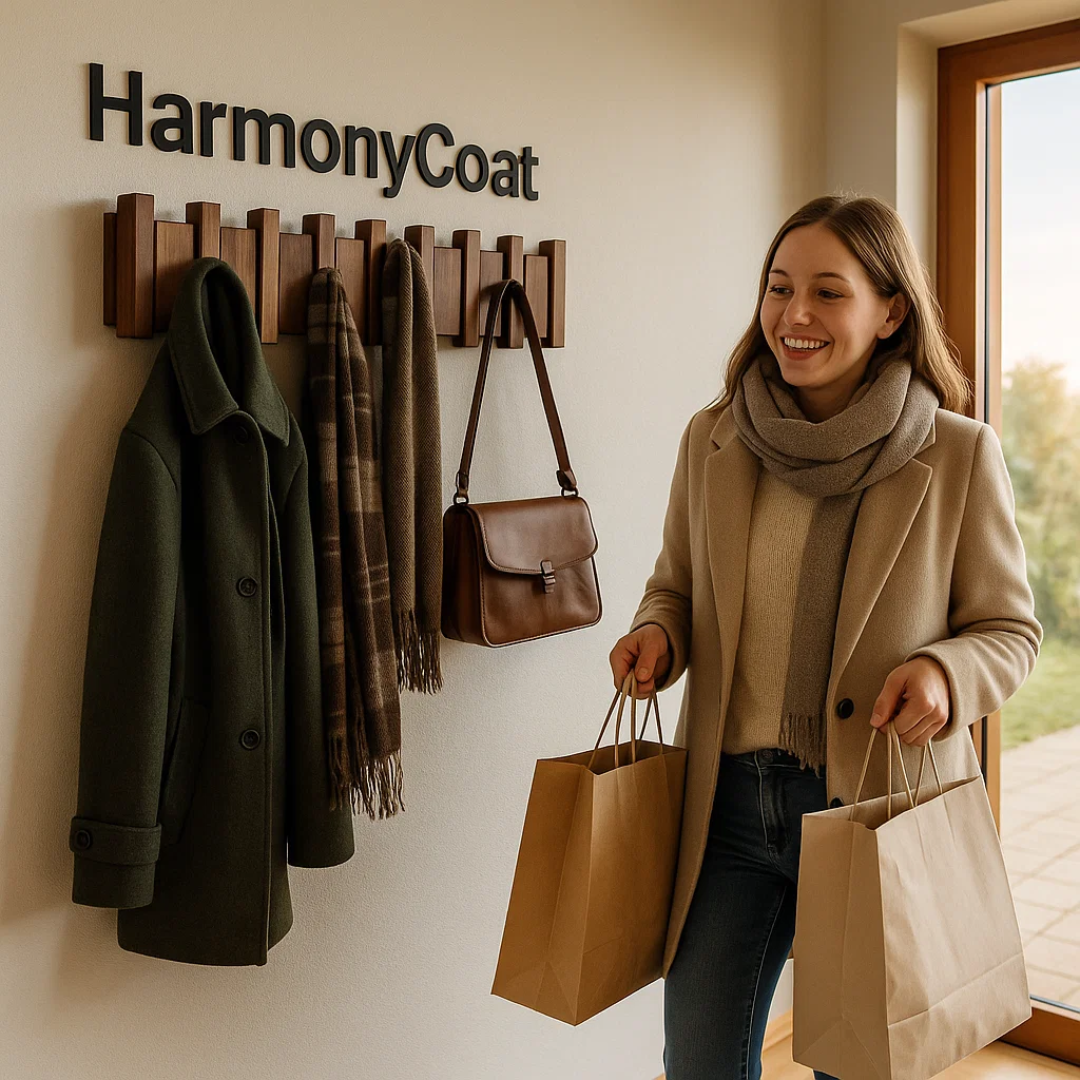 HarmonyCoat | Elegant Vægknagerække i Klaverstil